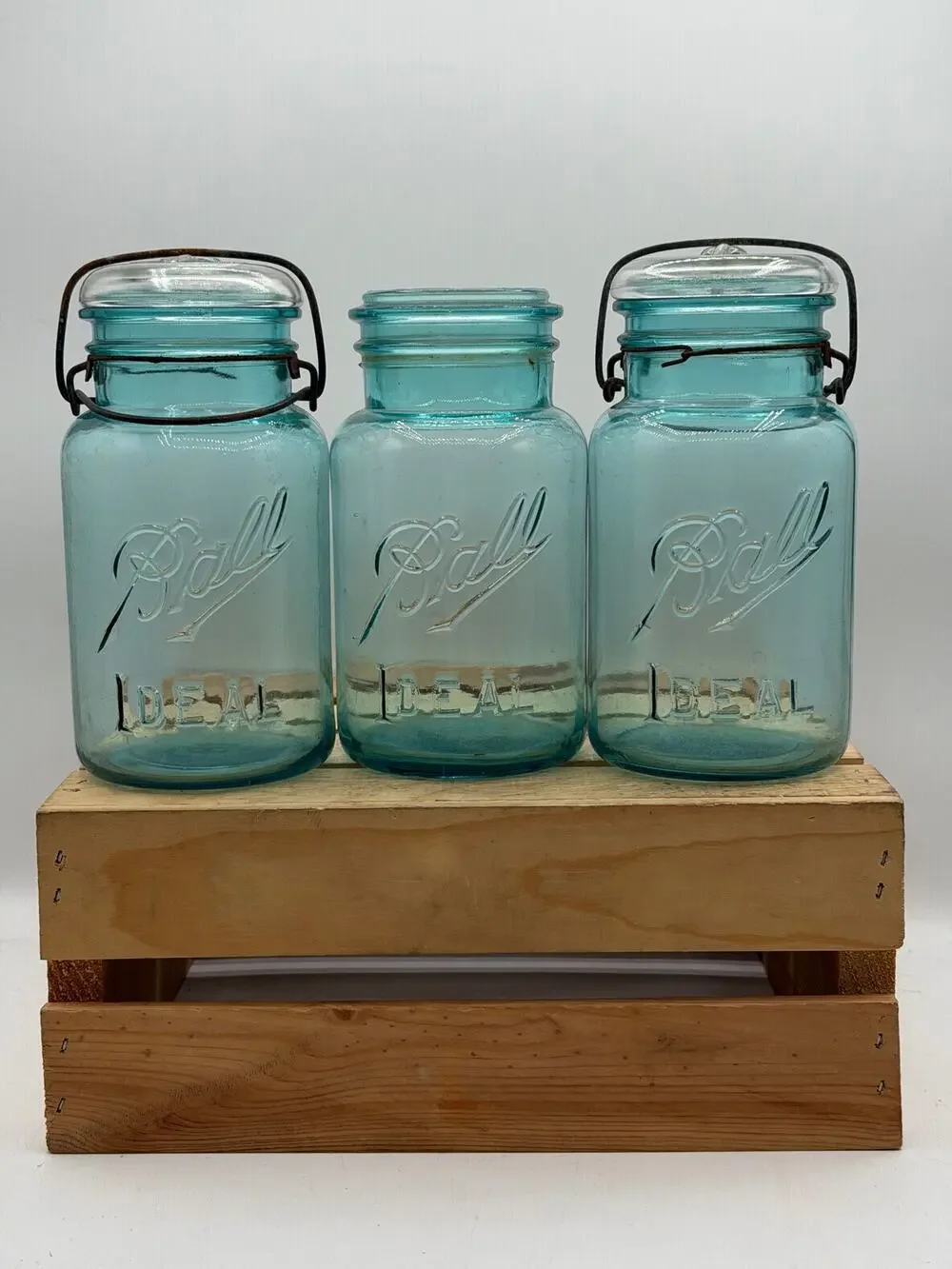Vintage Aqua Blue Glass 